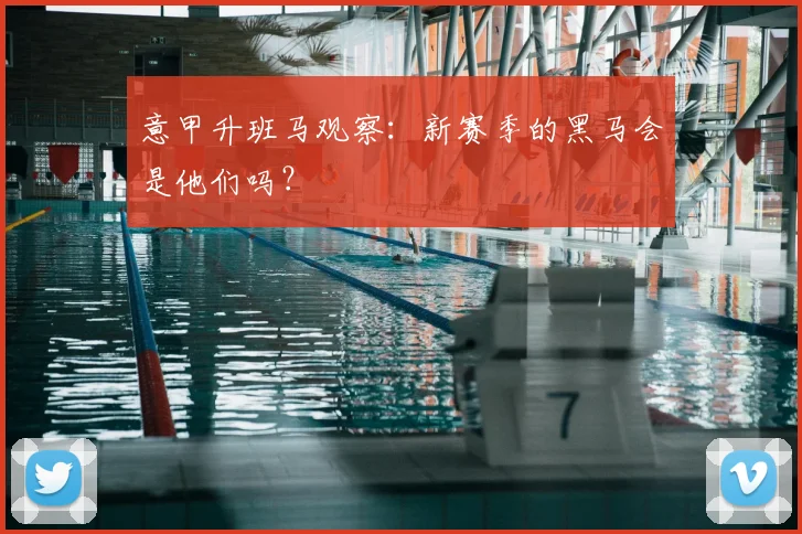 意甲升班马观察：新赛季的黑马会是他们吗？